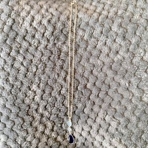 Blue Tiered Pendant Necklace